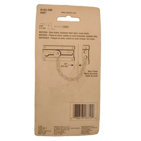 National Hardware Door Chain Brass N183-590 V807 - Picture 2 of 11